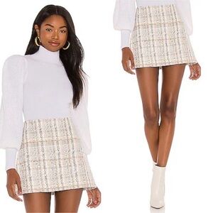 Alice and Olivia Donald tweed skirt